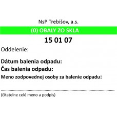 Etiketa - Sklo, obaly zo skla 15 01 07 Trebišov Etiketa - Sklo, obaly zo skla 15 01 07 Trebišov